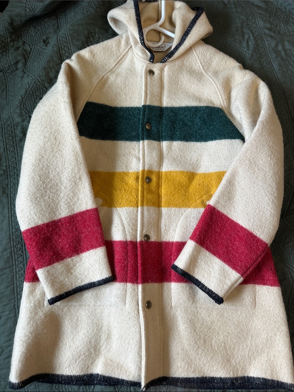 Vintage Hudson Bay Woolrich Hooded Wool Coat